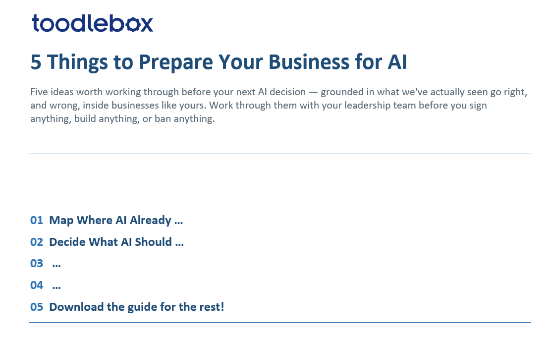 5 Things to Prepare Your Business for AI